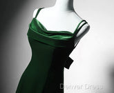 Lovely Low Back Velvet Mermaid Long Prom Dresses, Velvet Wedding Party Dresses